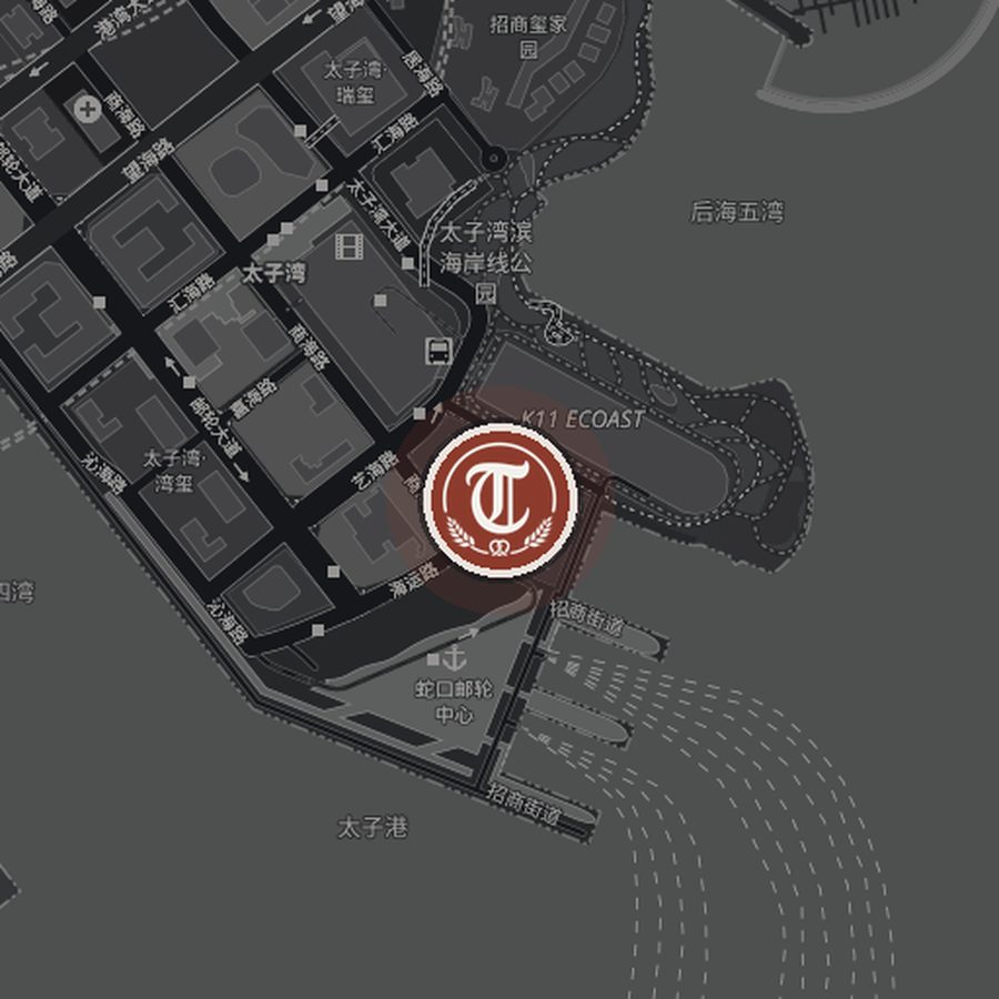 太子湾店 — illustrated map showing how to reach the shop